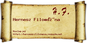 Hernesz Filoména névjegykártya